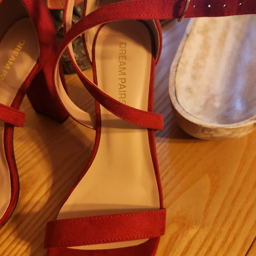 Dream Pairs Red Strappy Heels - Picture 5 of 9